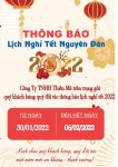 Thông báo lịch nghỉ tết  Âm lịch năm 2022