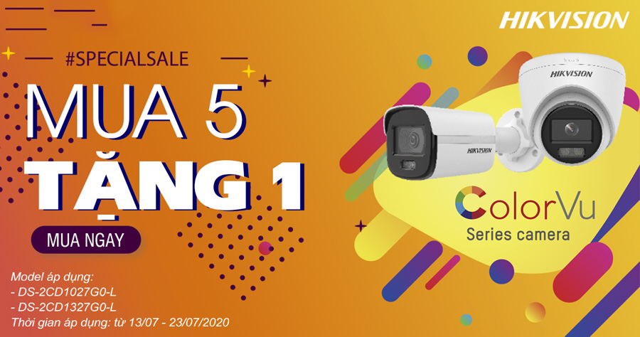 Khuyến mãi Camera ColorVu – Mua 5 tặng 1